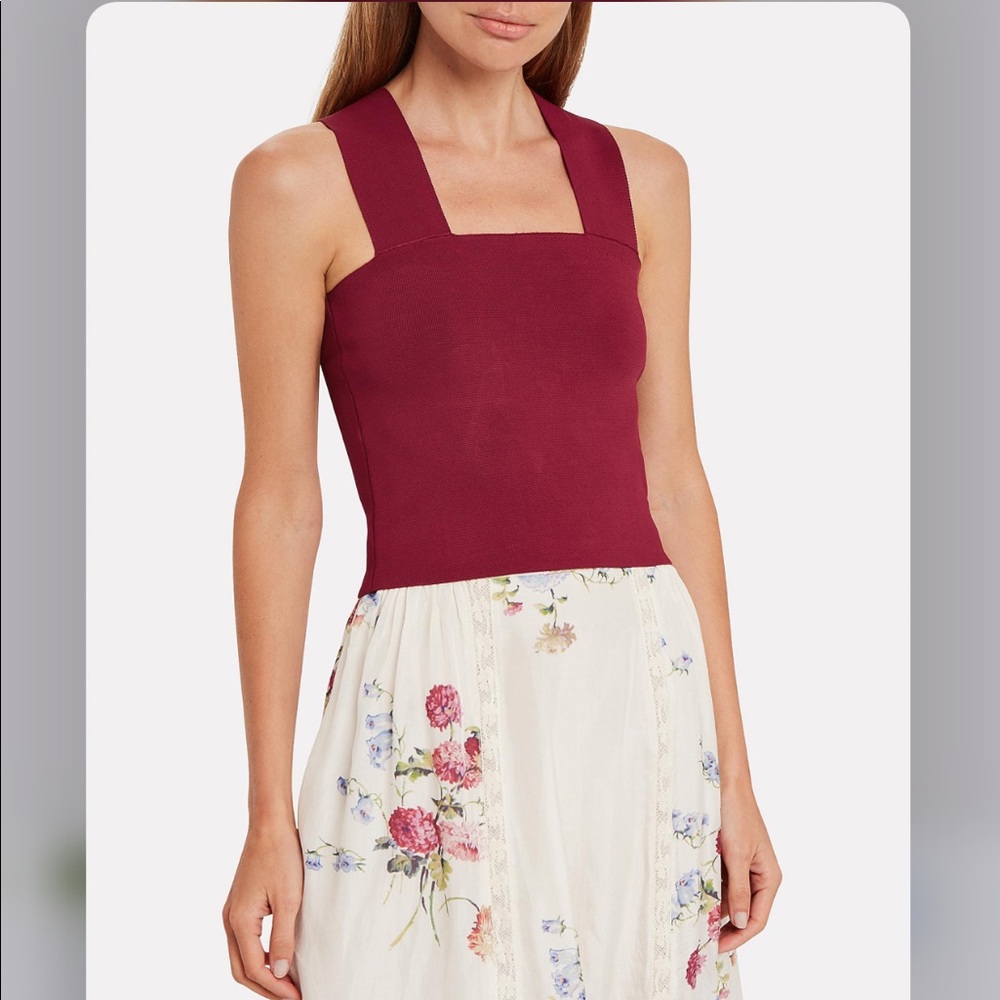 A.L.C. Lia Crop Top in Burgundy
